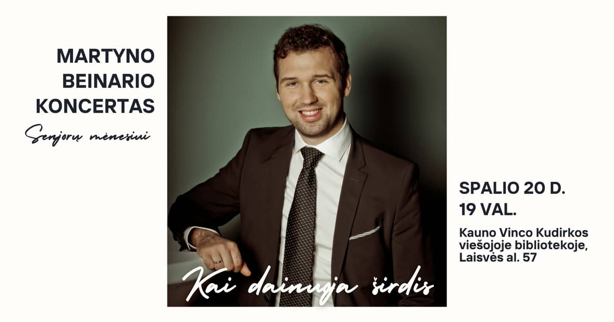 Martynas Beinaris concert “When the Heart Sings”