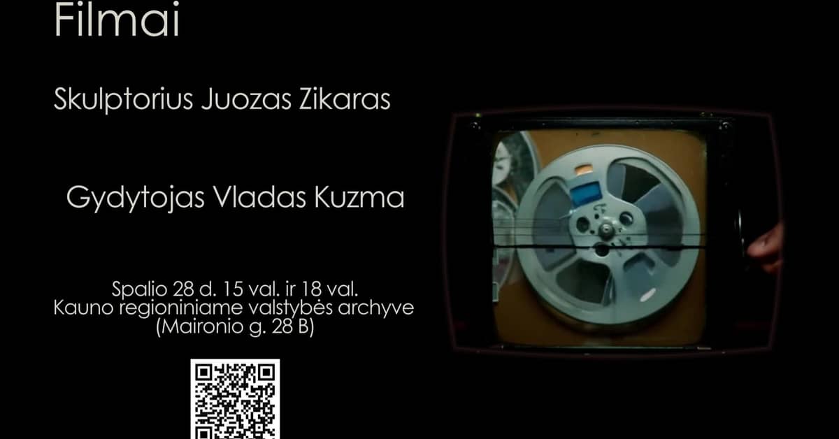 Screenings of the films "Sculptor Juozas Zikaras" and "Doctor Vladas Kuzma" at the archive