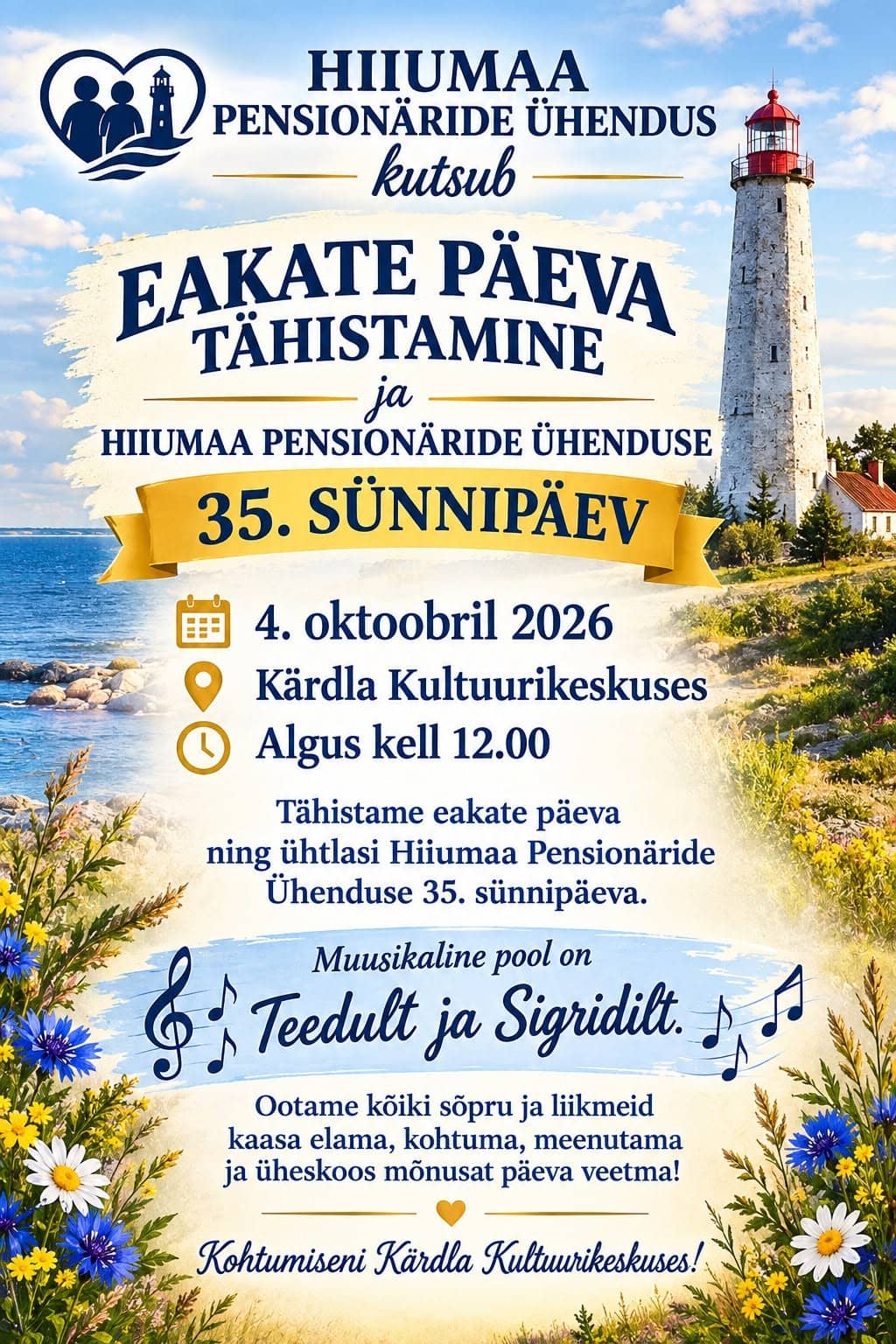 Eakate päeva ja Hiiumaa pensionäride ühenduse 35. sünnipäeva tähistamine
