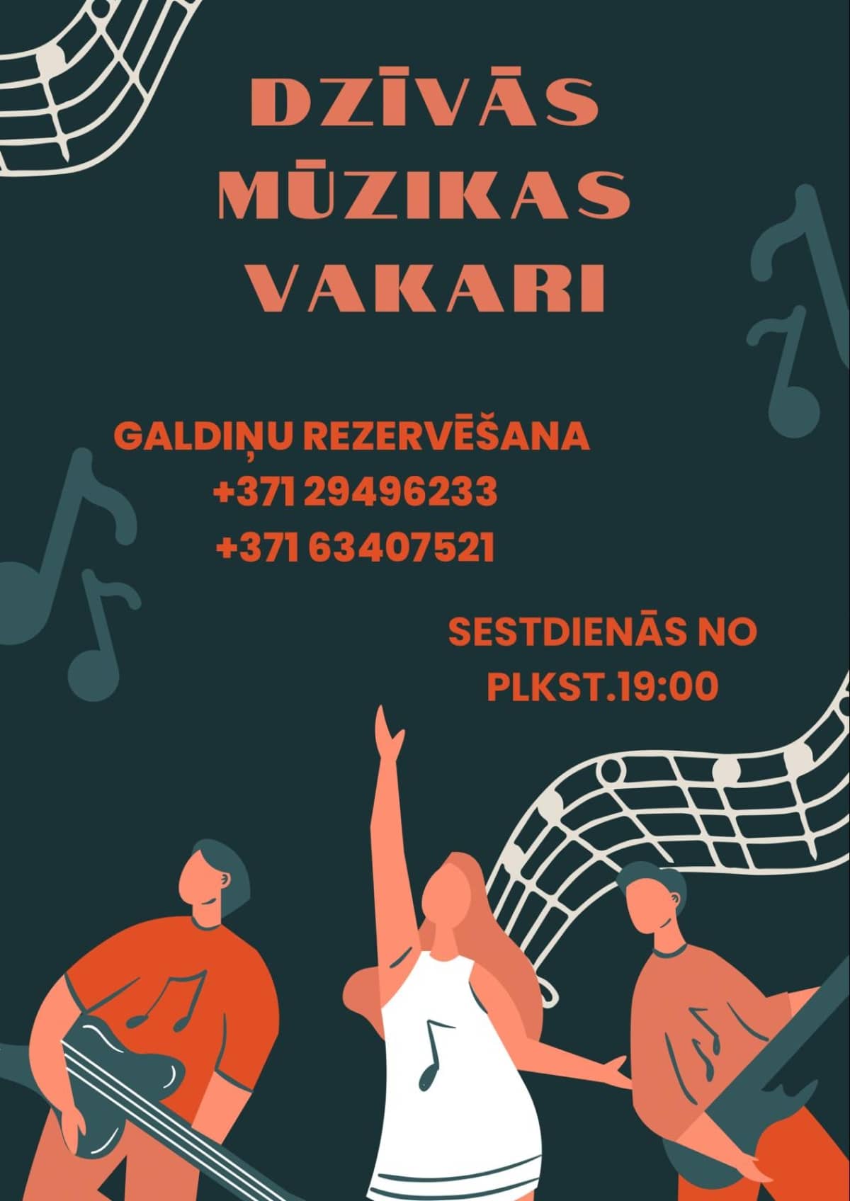 Dzīvās mūzikas vakars!