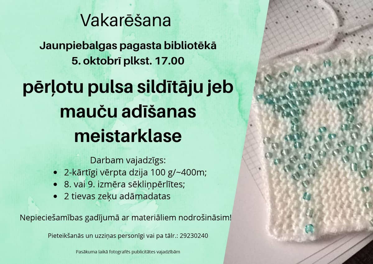 Masterclass on knitting beaded pulse warmers
