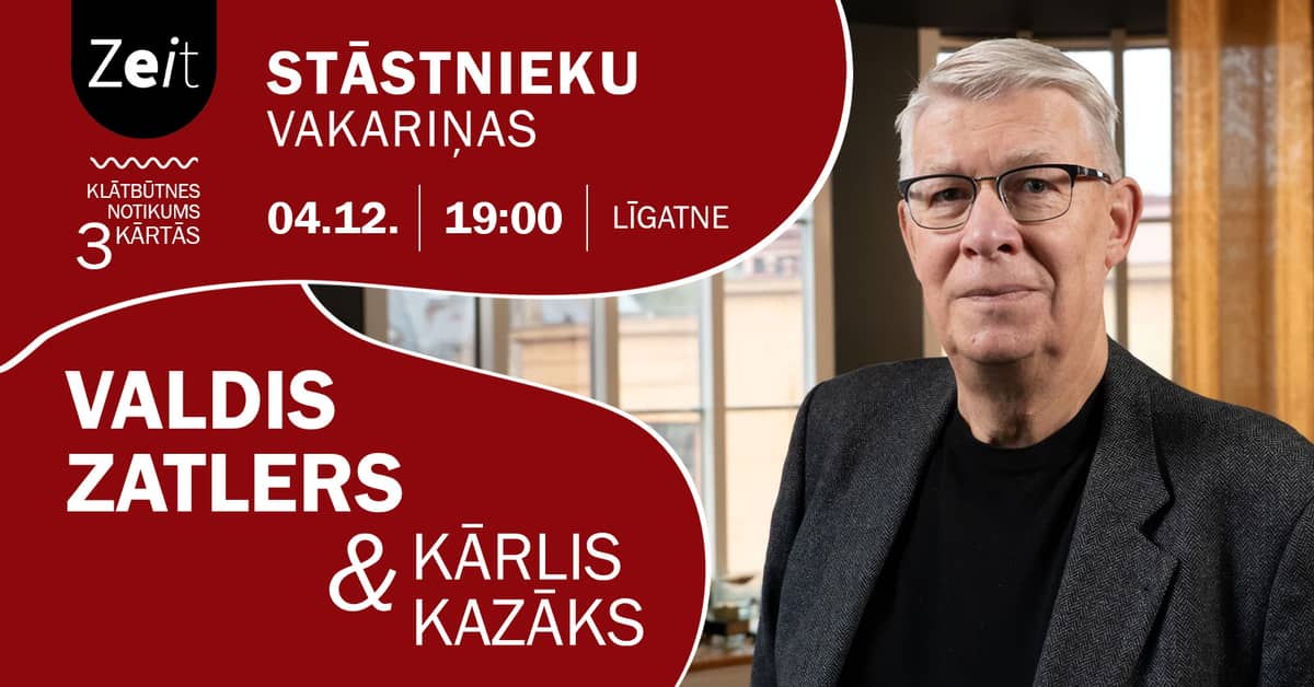 Storytellers' Dinner with Valdis Zatlers and Kārlis Kazāks