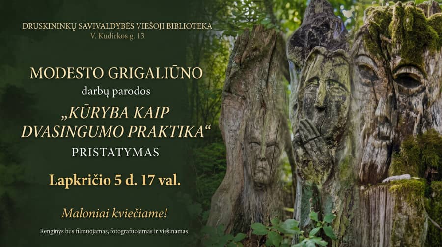 Exhibition of works by folk artist Modestas Grigaliūnas „Creativity as a Practice of Spirituality”