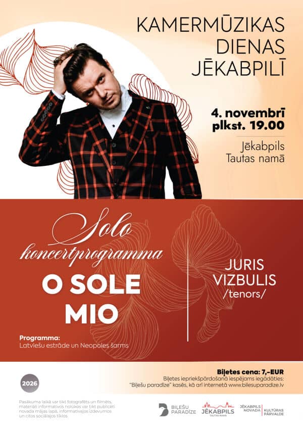 Jura Vizbulis' solo concert programme “O sole mio”