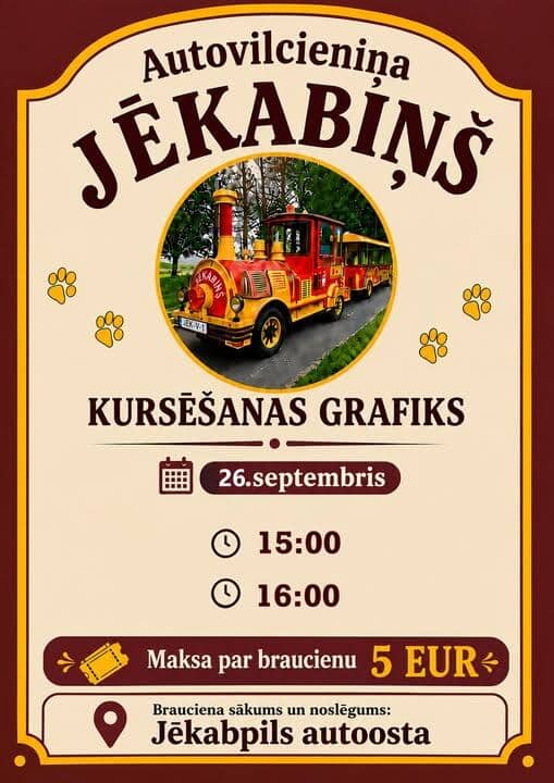 “Jēkabiņa” kursēšanas grafiks brīvdienām
