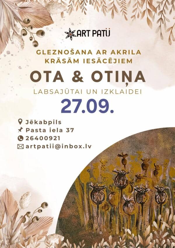 Gleznošana ar akrila krāsām iesācējiem Jēkabpilī