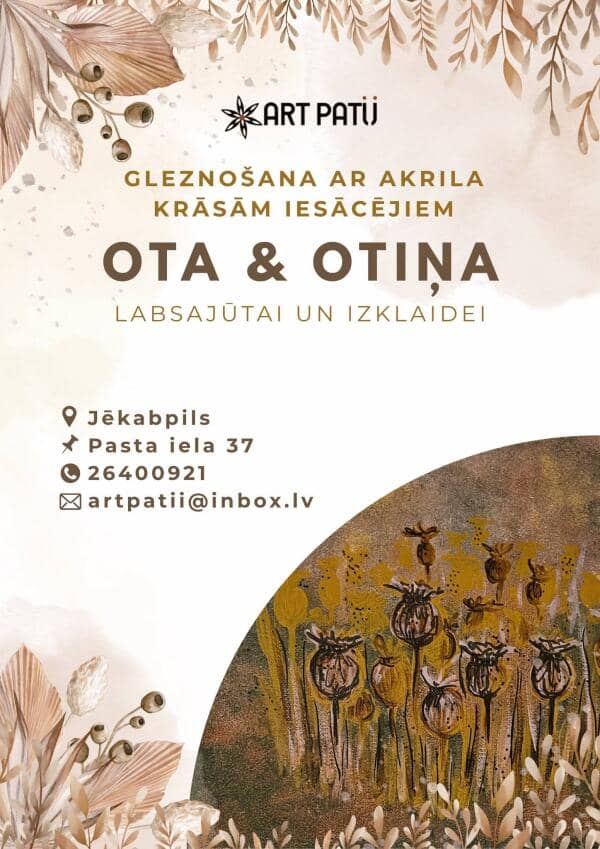 Gleznošana ar akrila krāsām iesācējiem darbnīcā "ART PATII"