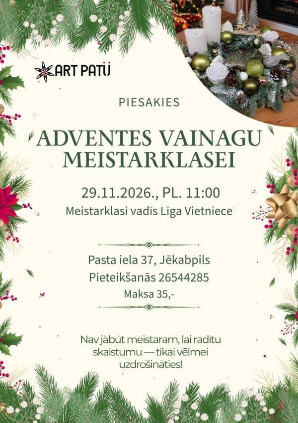 Advent wreath masterclass in Jēkabpils