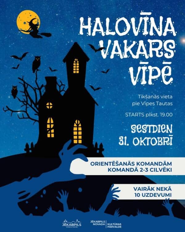 Halloween evening orienteering in Vīpe