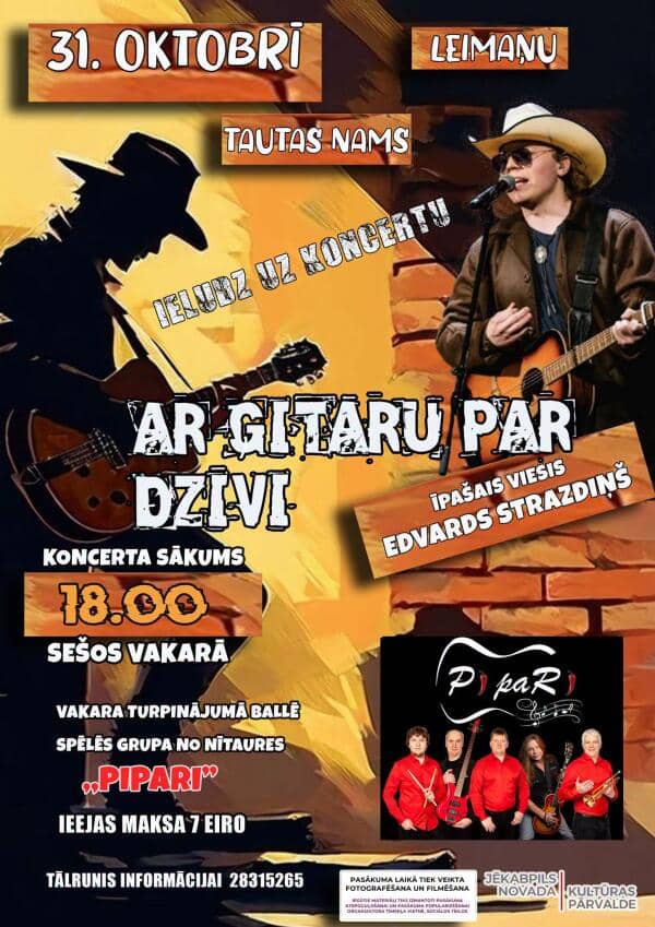 Edvards Strazdiņš concert “With a Guitar About Life” in Leimaņi