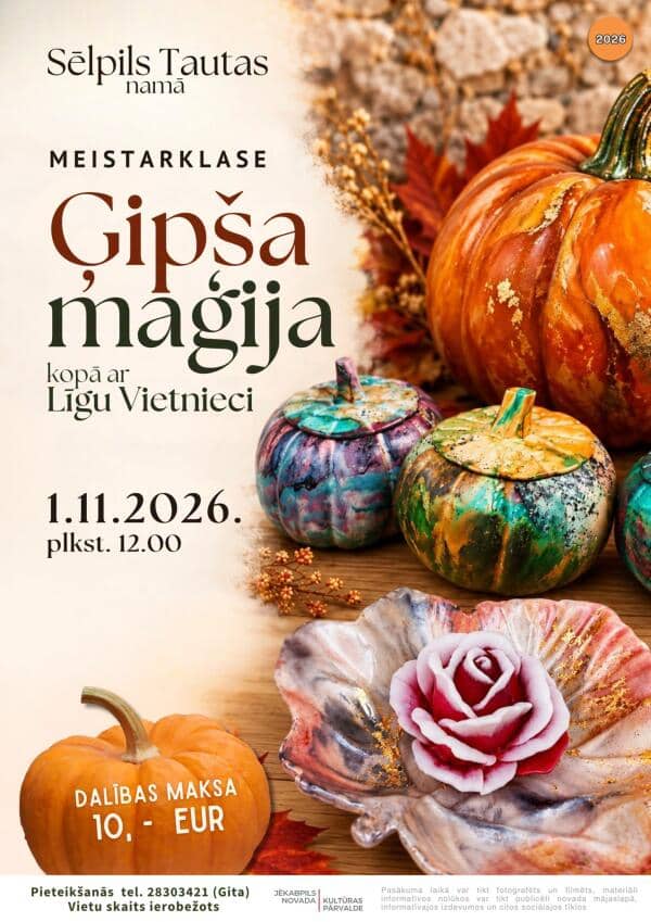 Creative workshop “Plaster Magic” in Sēlpils