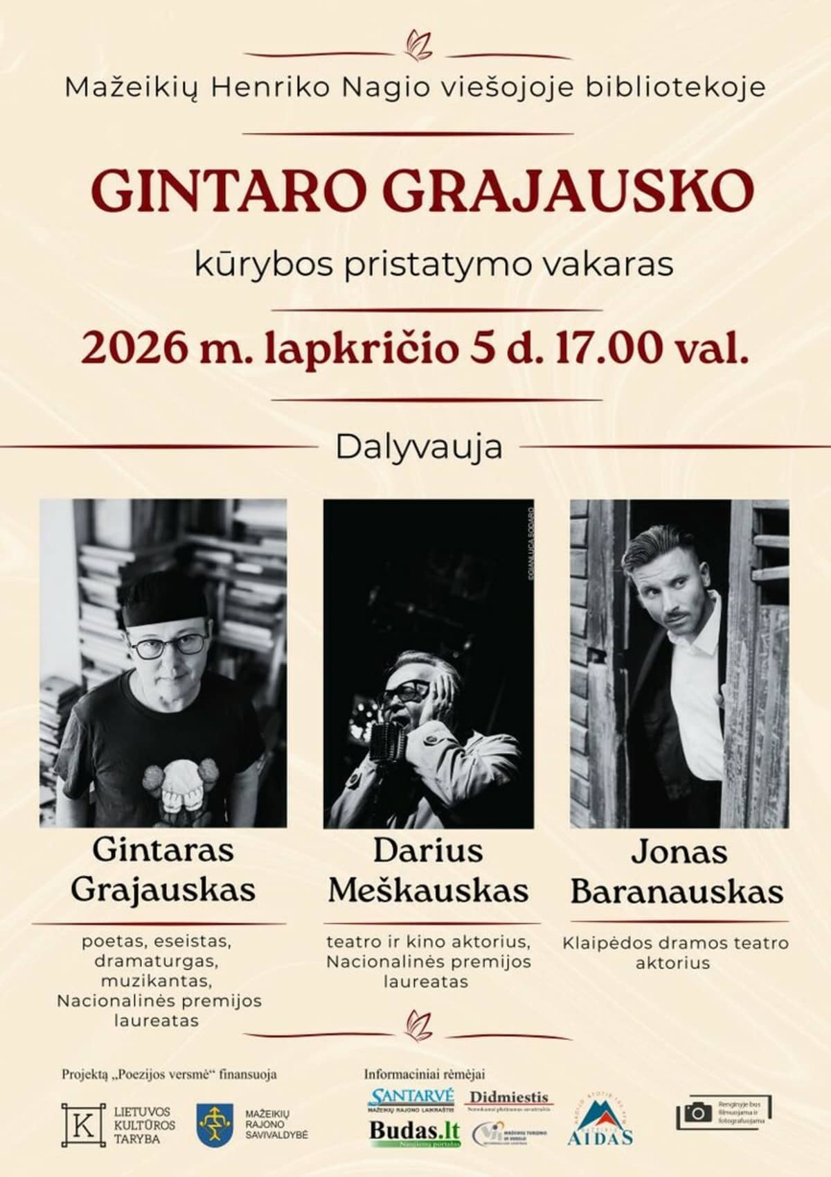 An Evening of Gintaras Grajauskas's Work