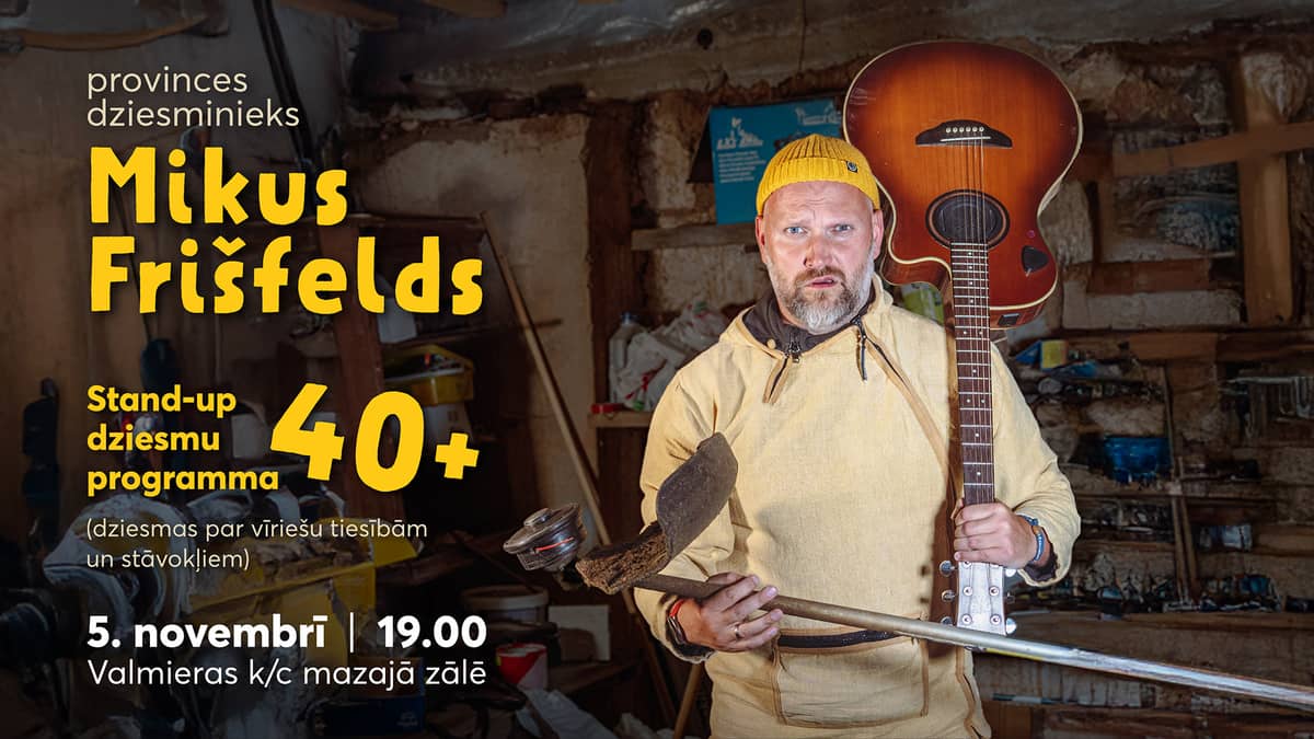 Mikus Frišfelds in the stand-up song programme “40+”