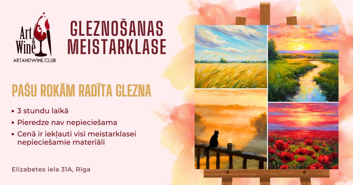 Art&Wine creative masterclass: painting 'Landscapes'.