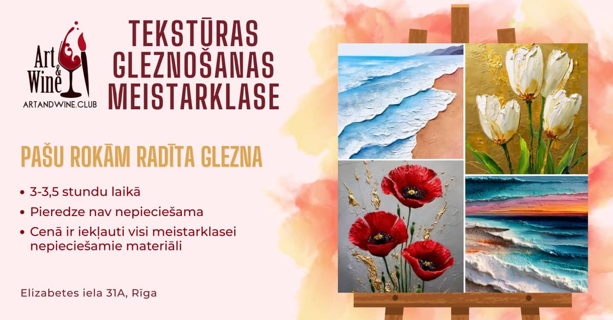 Art&Wine | Art and Wine masterclass in Riga: painting textured paintings with wine | Art dates and events