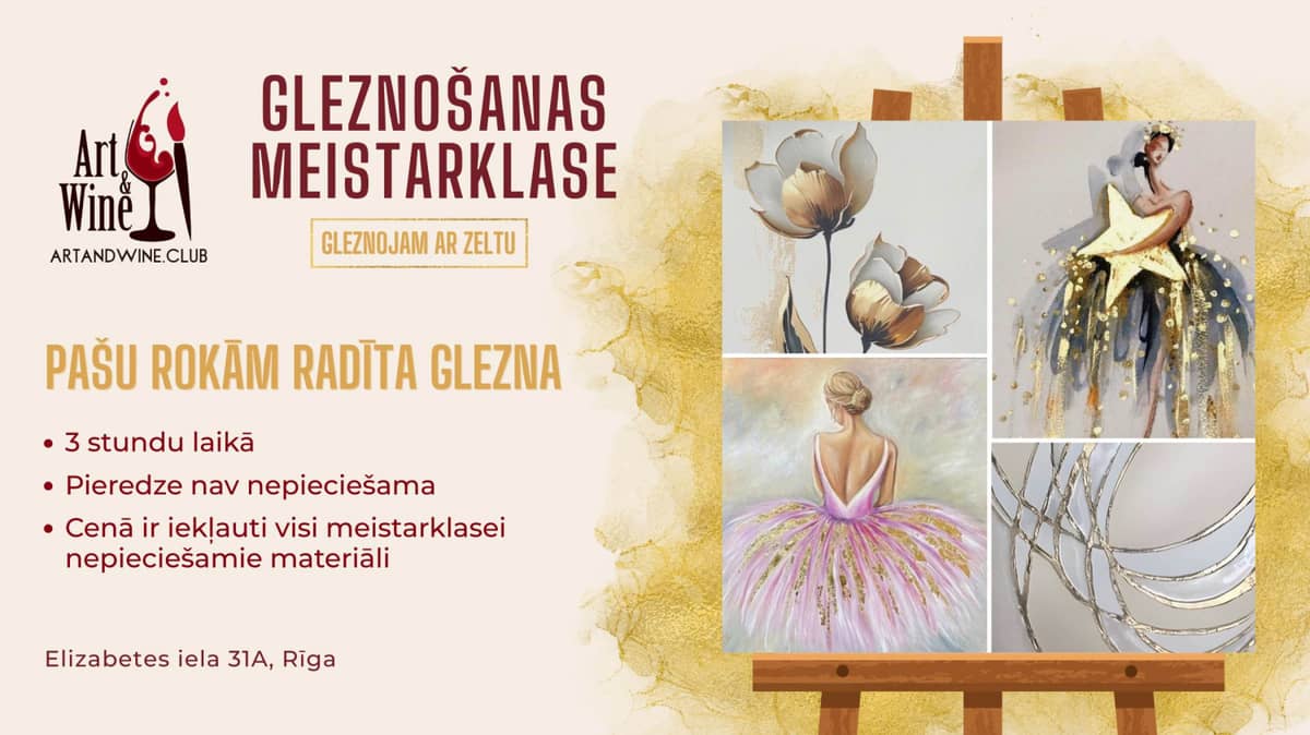 Art&Wine creative masterclass: Painting with gold.