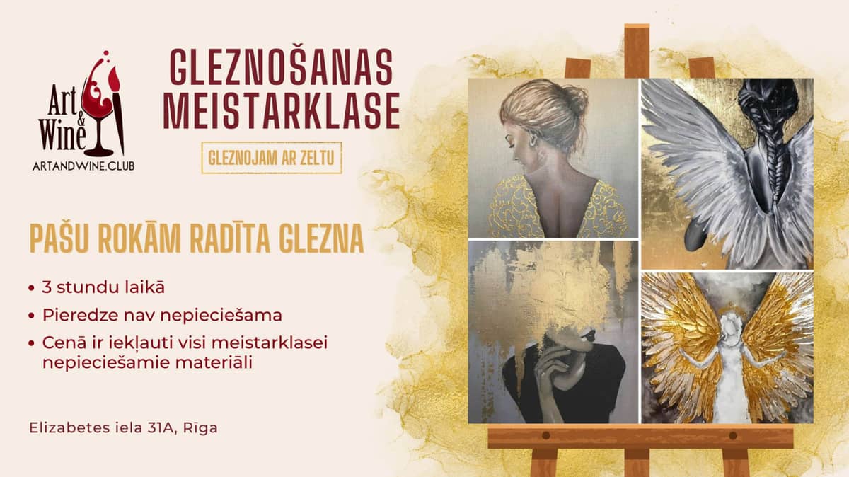 Art&Wine creative masterclass: painting with gold.