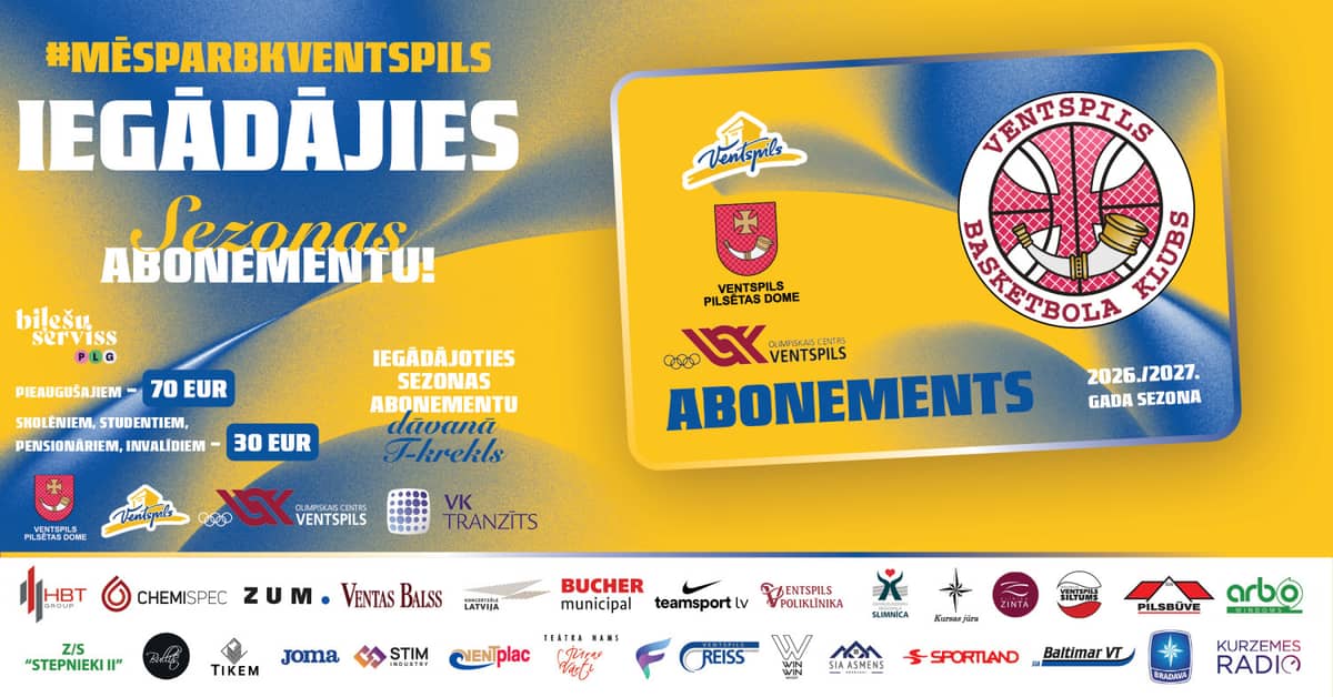 BK Ventspils home game SEASON TICKET