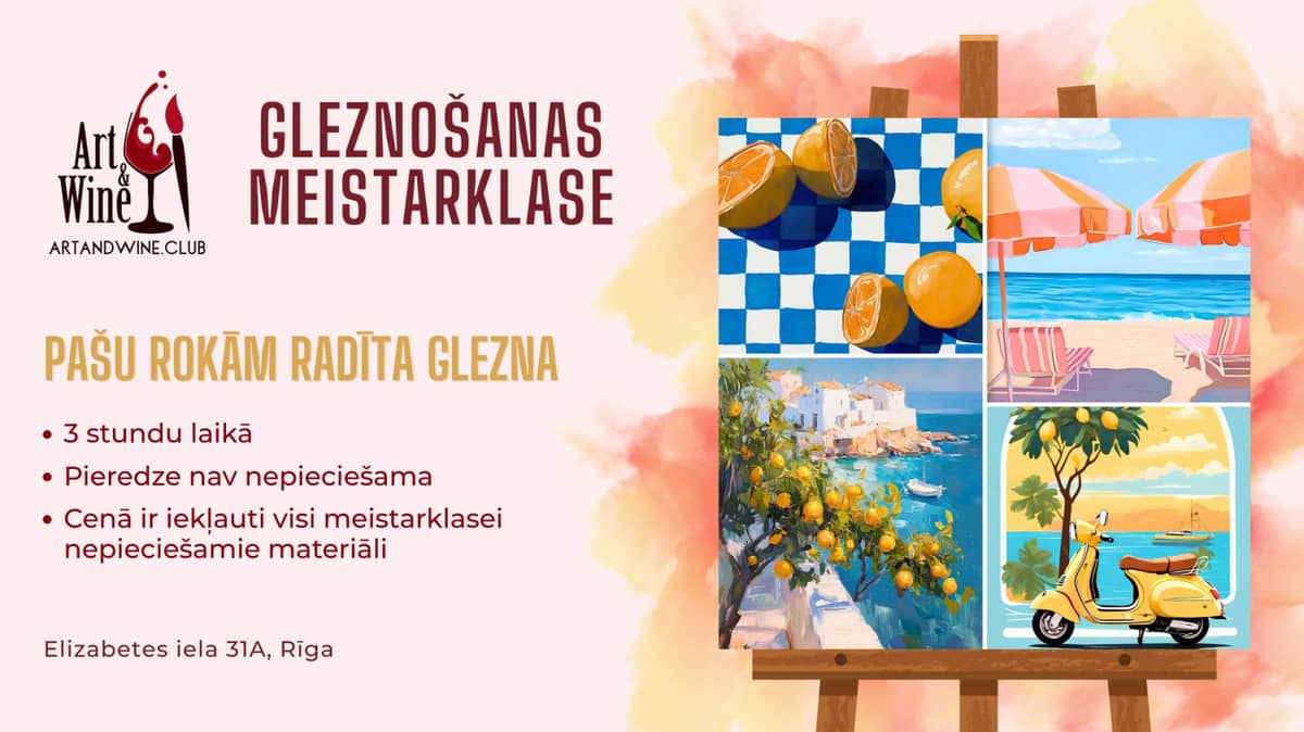 Art&Wine creative masterclass: Drawing 'Vacation'