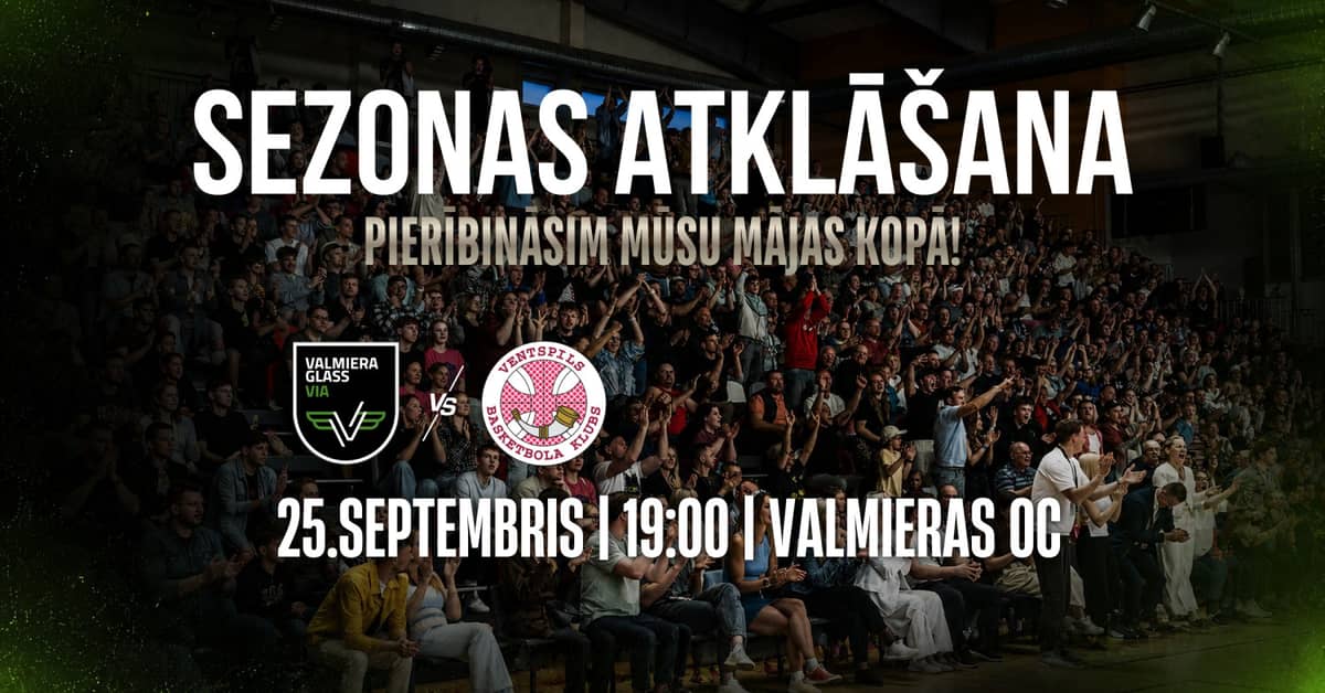 Latvian-Estonian Basketball League game VALMIERA GLASS VIA vs BK Ventspils