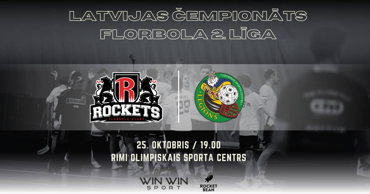 Latvian Floorball Championship 2nd League match: FBK Rīga Rockets vs DKSS/SK Leģions