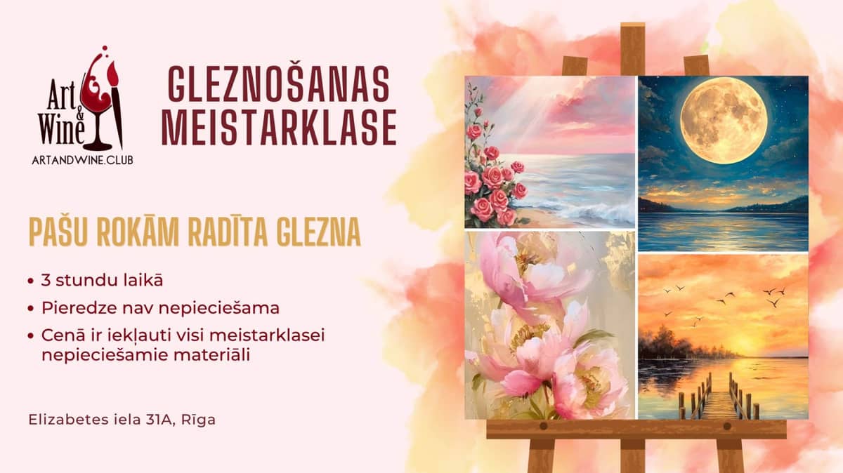 Art&Wine creative masterclass: painting 'Flowers and Landscapes'.