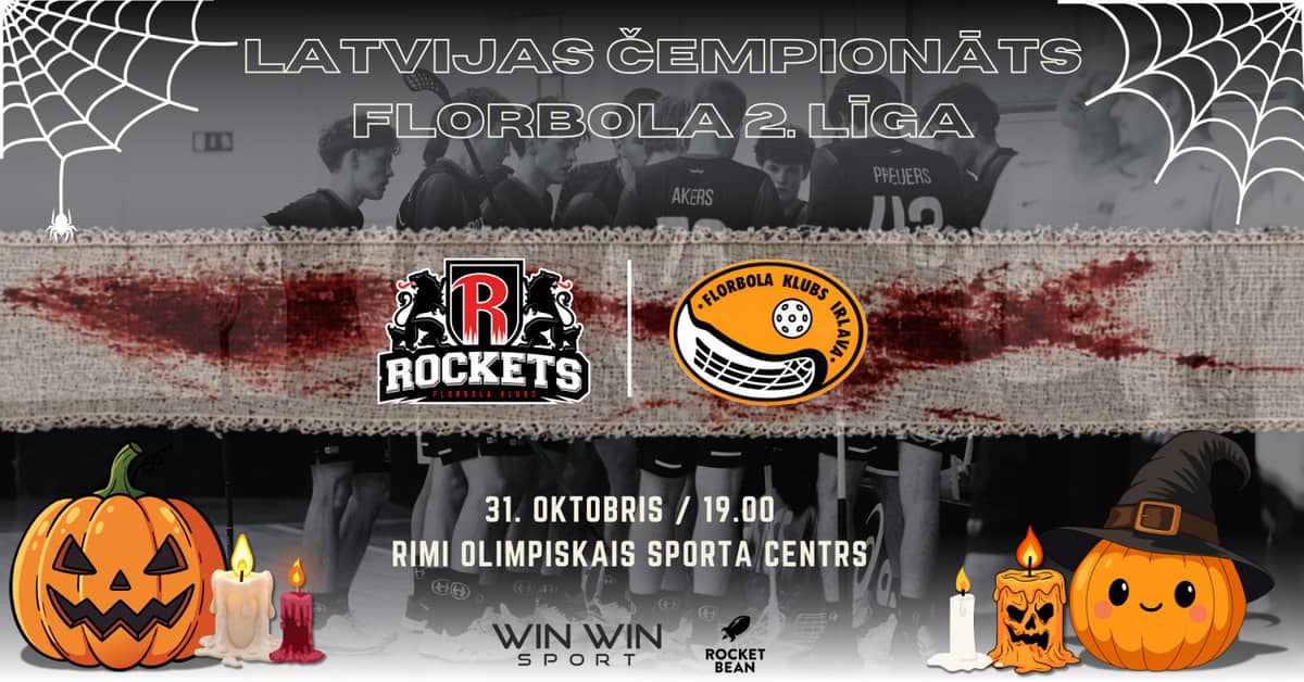 Latvian Floorball Championship 2nd League match FBK Rīga Rockets vs Irlava | Halloween game