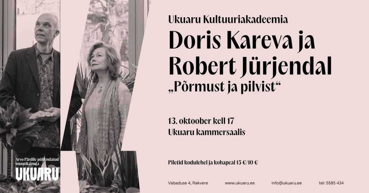 Doris Kareva and Robert Jürjendal ''Põrmust ja pilvist''