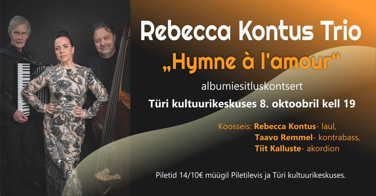 Rebecca Kontus Trio Hymne à l'amour album launch concert