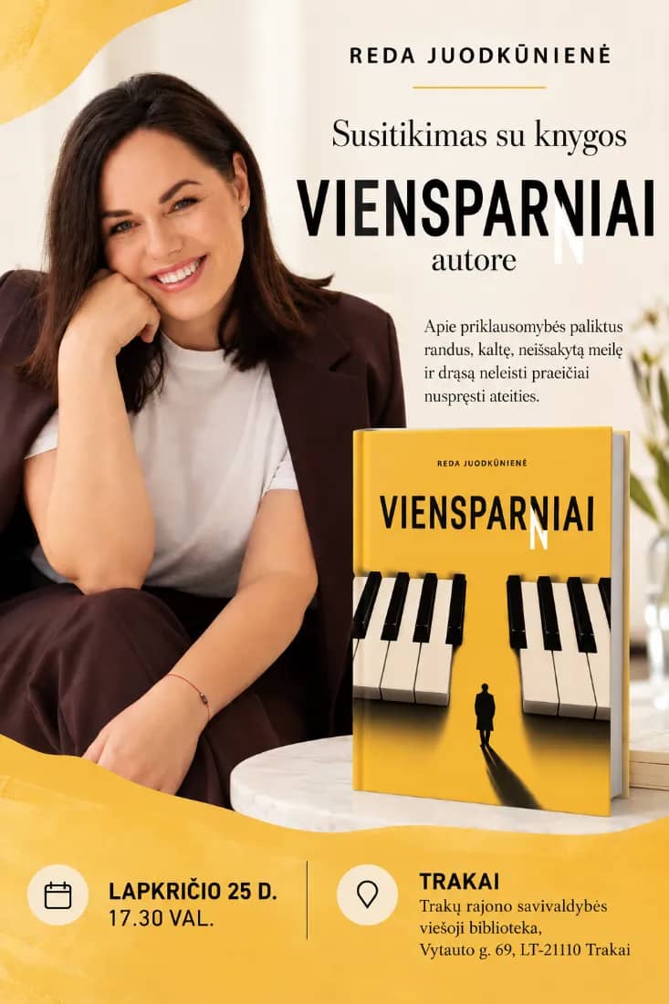 Launch of Reda Juodkūnienė's debut novel "Viensparniai"