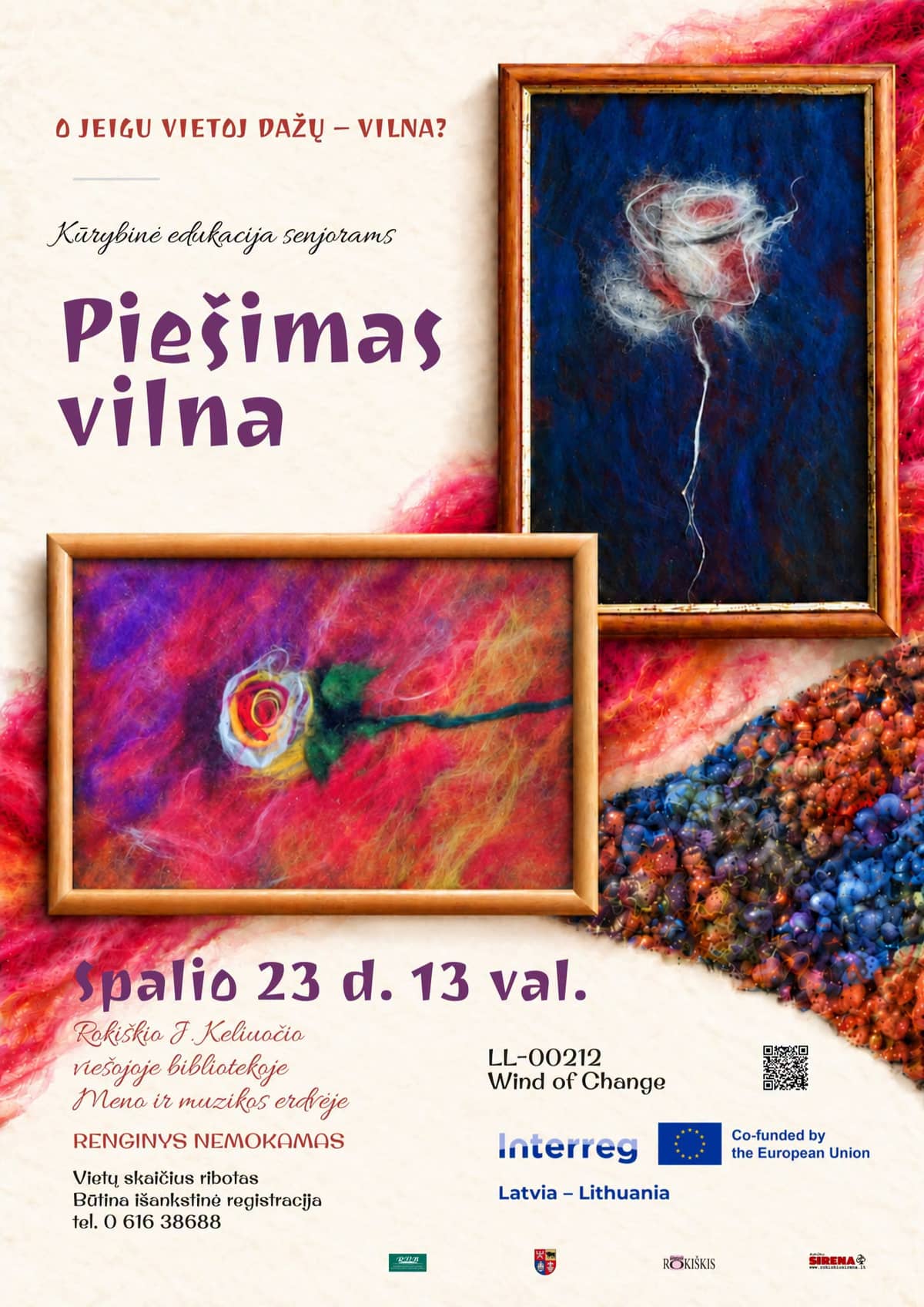 Creative workshop for seniors “Painting with wool”