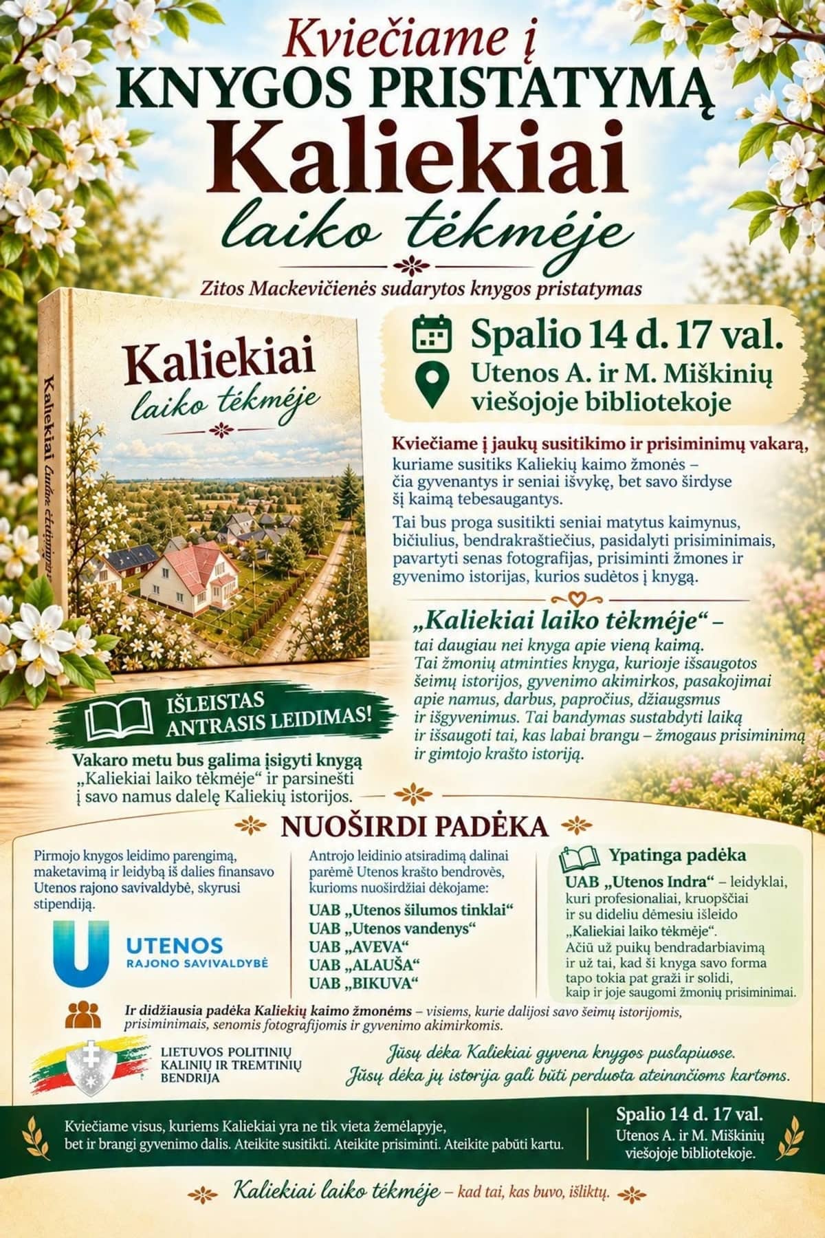 Presentation of the book "Kaliekiai laiko tėkmėje"