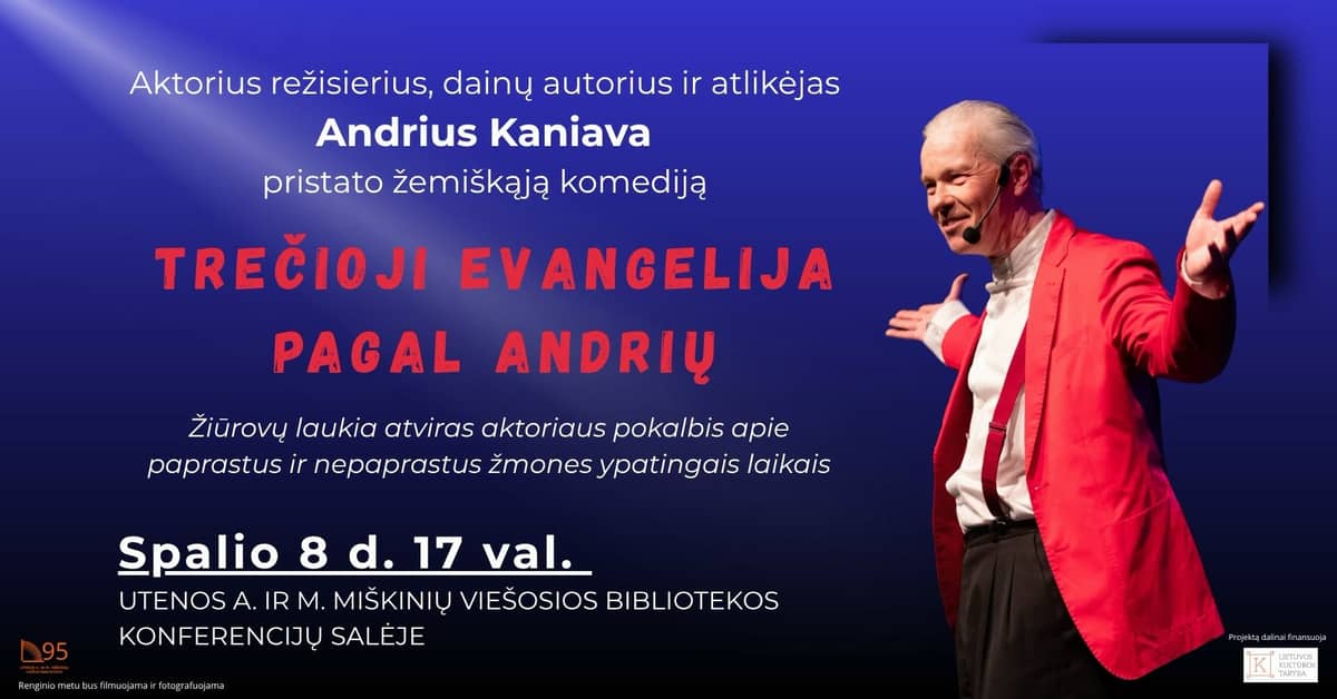 Andrius Kaniava presents the earthly comedy "The Third Gospel According to Andrius"