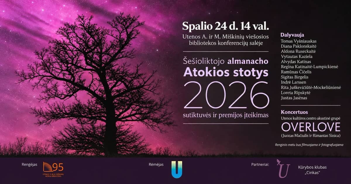 Meet-and-greet and award ceremony for the sixteenth almanac “Atokios stotys 2026”