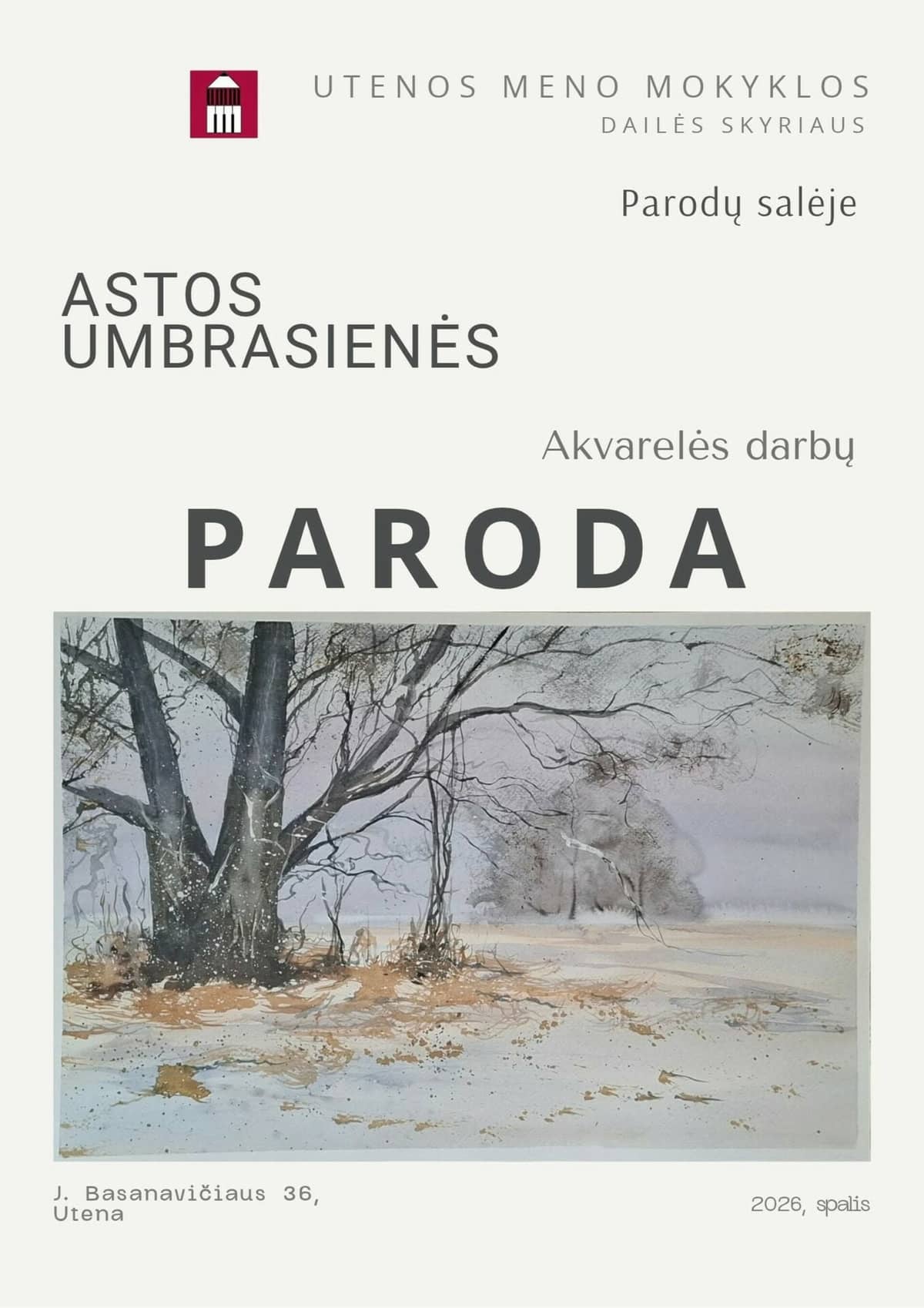 Exhibition of watercolour works by Asta Umbrasienė