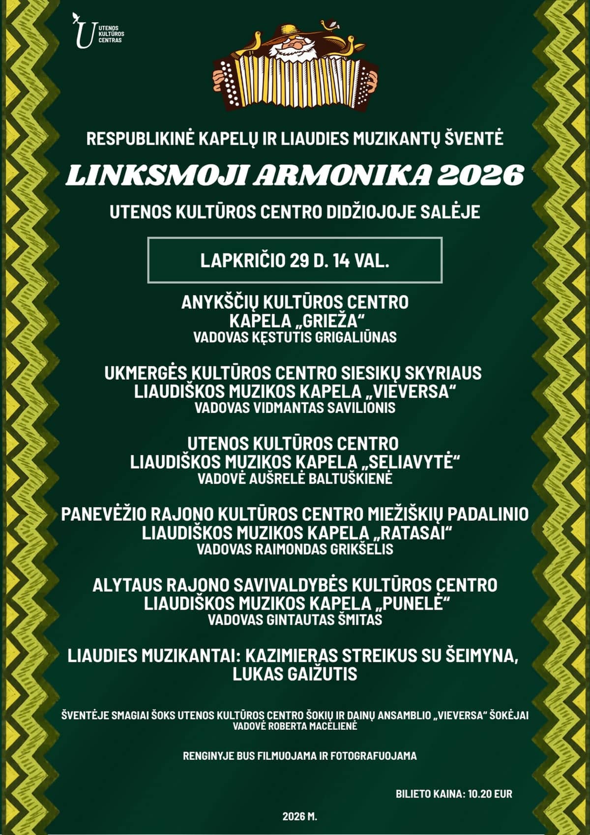 National Festival of Folk Ensembles and Folk Music “Linksmoji armonika – 2026”