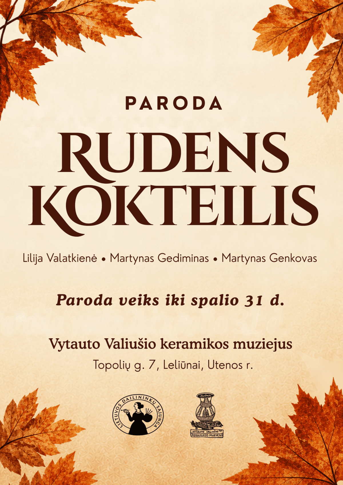 Exhibition “Rudens kokteilis” at the Vytautas Valiušis Ceramics Museum