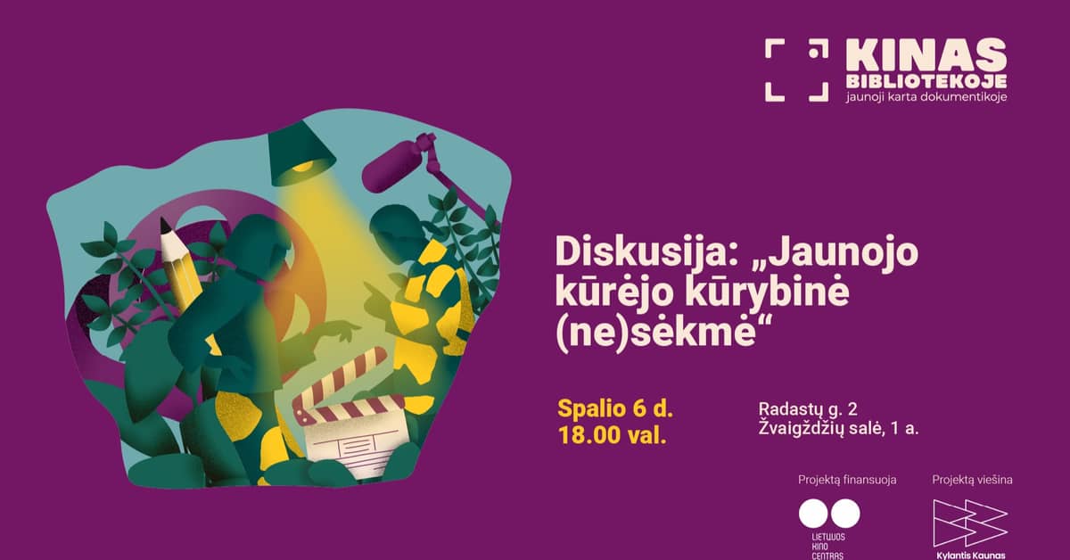 What if failure is part of the creative process? Ąžuolynas Library invites you to a discussion, “The Young Creator’s Creative (Un)Success”