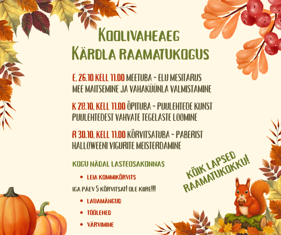 School holidays at Kärdla Library