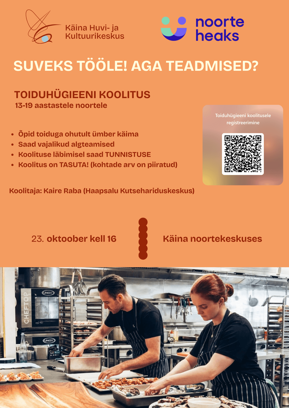 Food hygiene training for young people