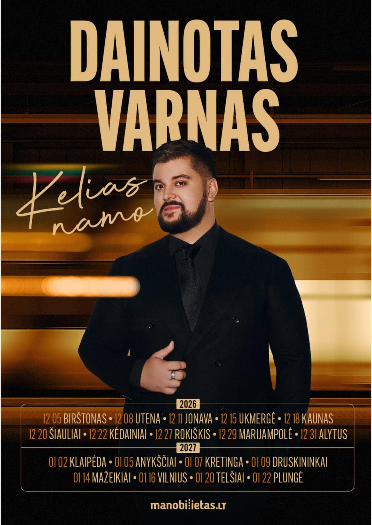 DAINOTAS VARNAS with band. Concert tour “The Way Home”