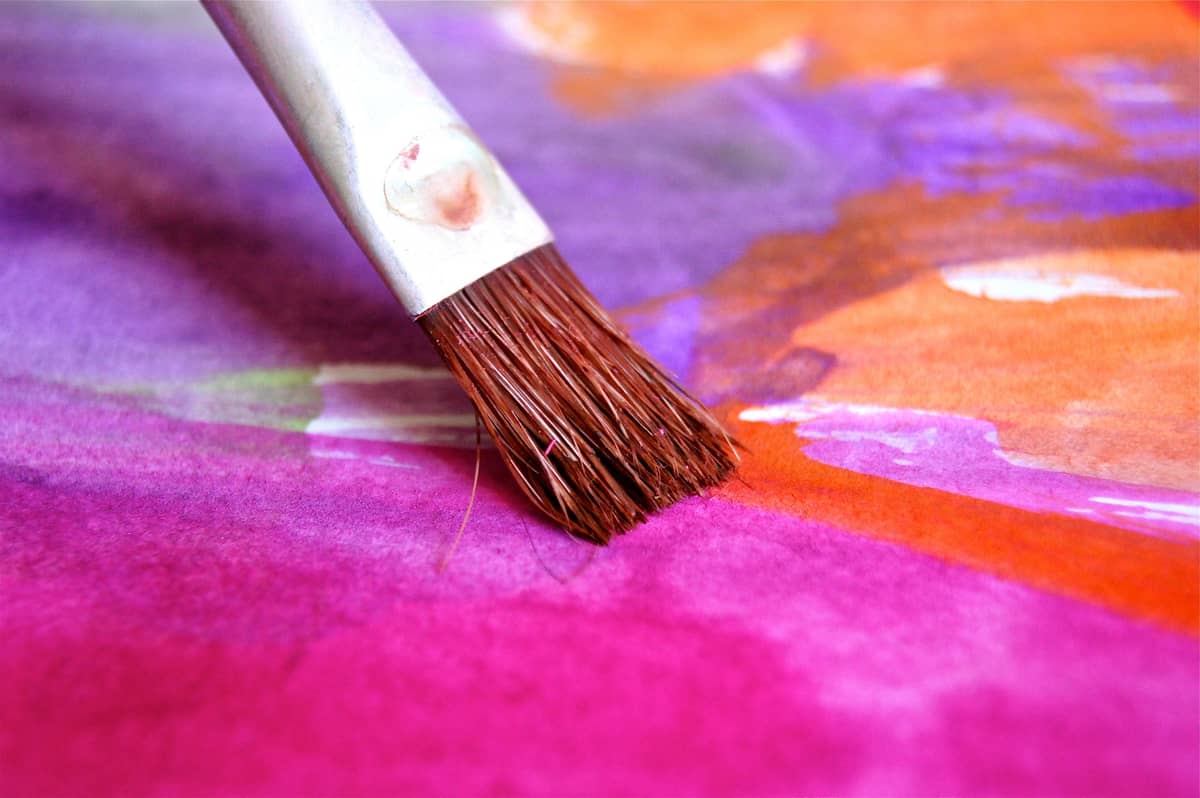 Painting class for children with artist Inuta Dzērve