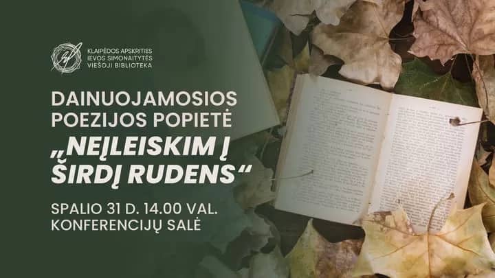 An afternoon of sung poetry „Let's not let autumn into our hearts“
