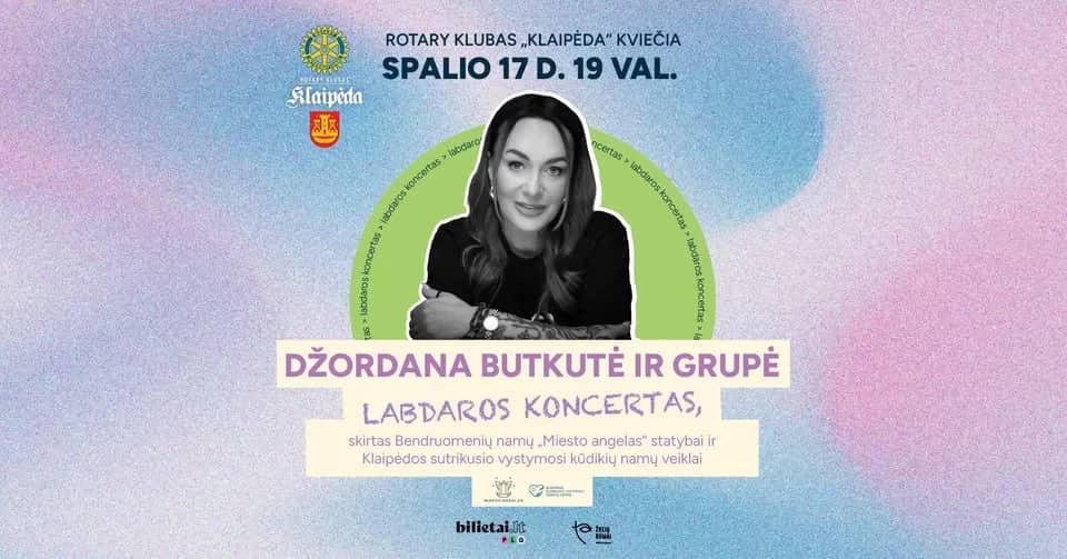 Džordana Butkutė and band. Charity concert