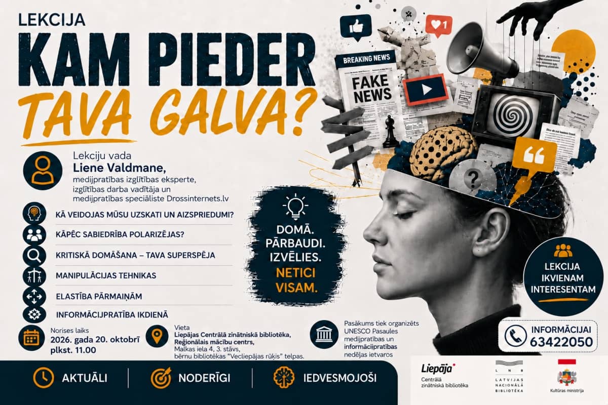 Liene Valdmane's lecture "Who Owns Your Head?"