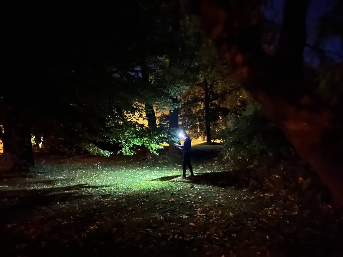 Orienteering in Vecliepāja in the dark