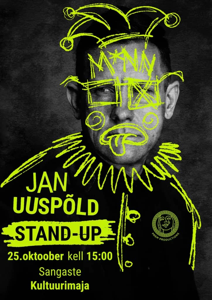Jan Uuspõld stand-up "How does humour carry us through life?" at Sangaste Cultural Centre