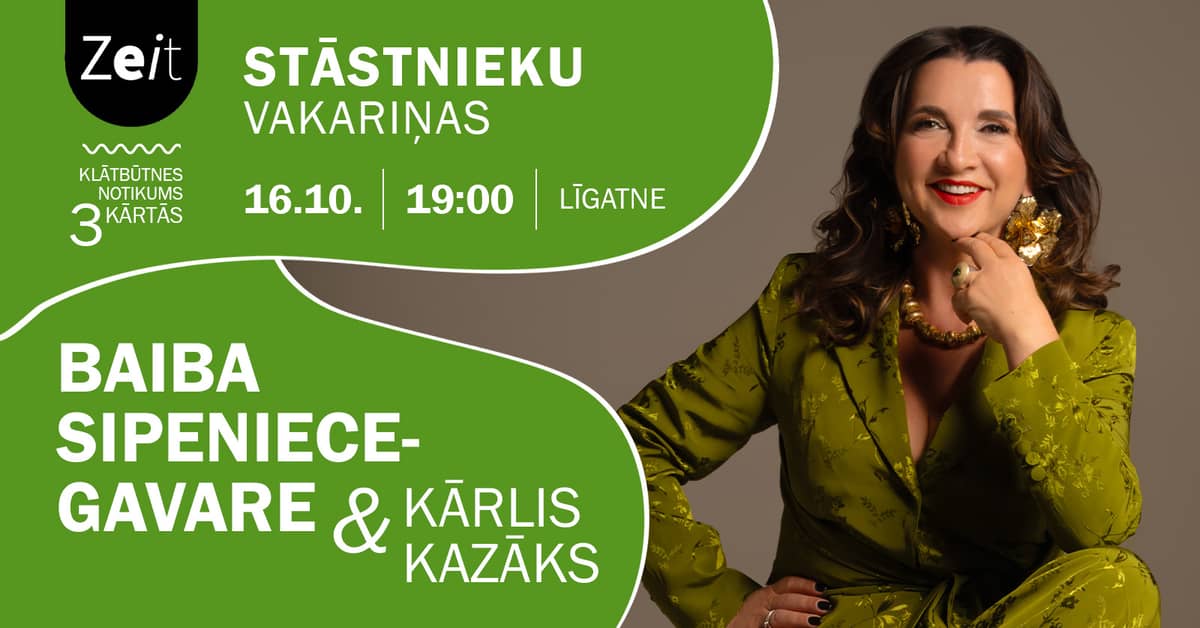 Storytellers' Dinner with Baiba Sipeniece-Gavare and Kārlis Kazāks