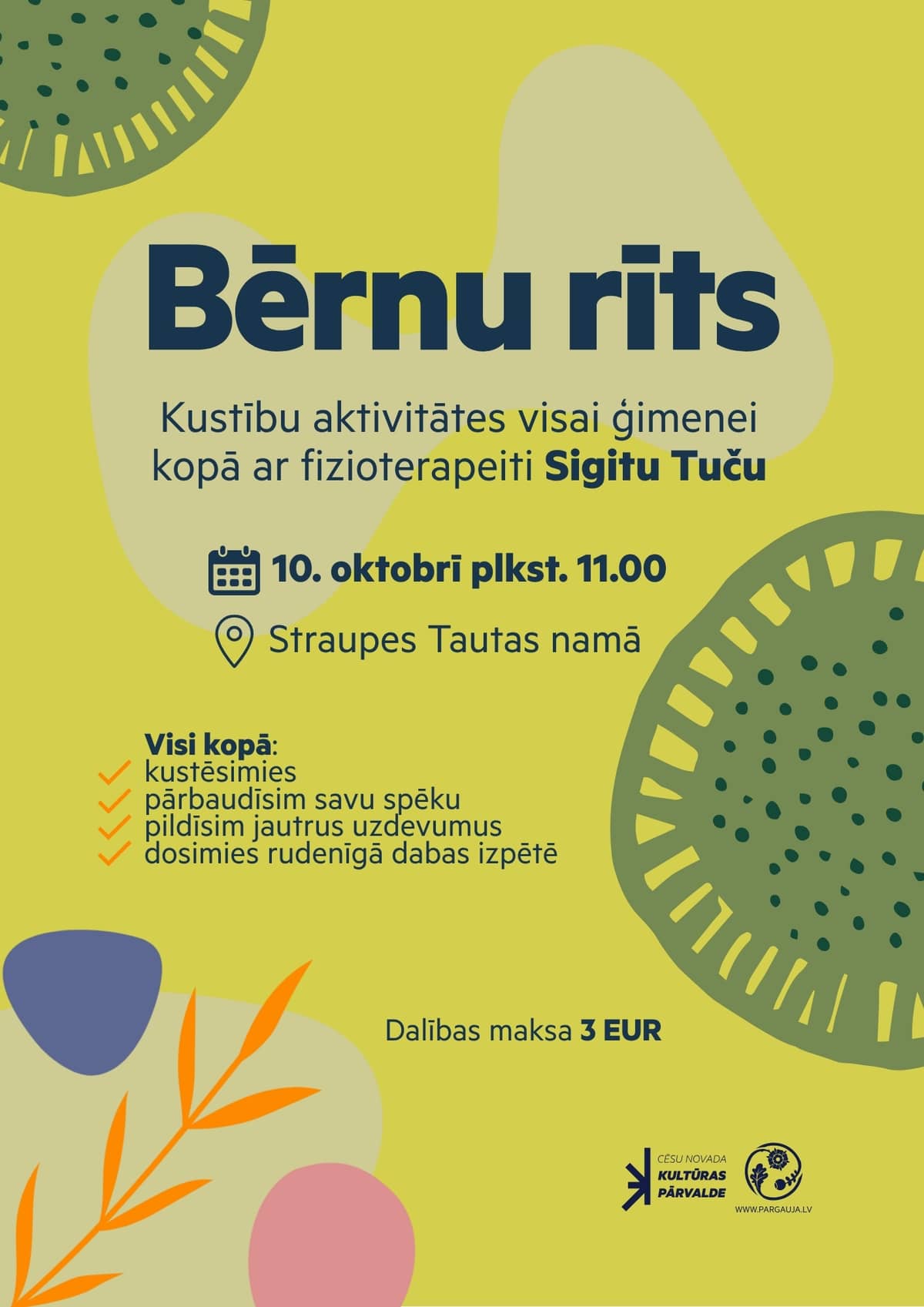 Children's morning with physiotherapist Sigita Tuča