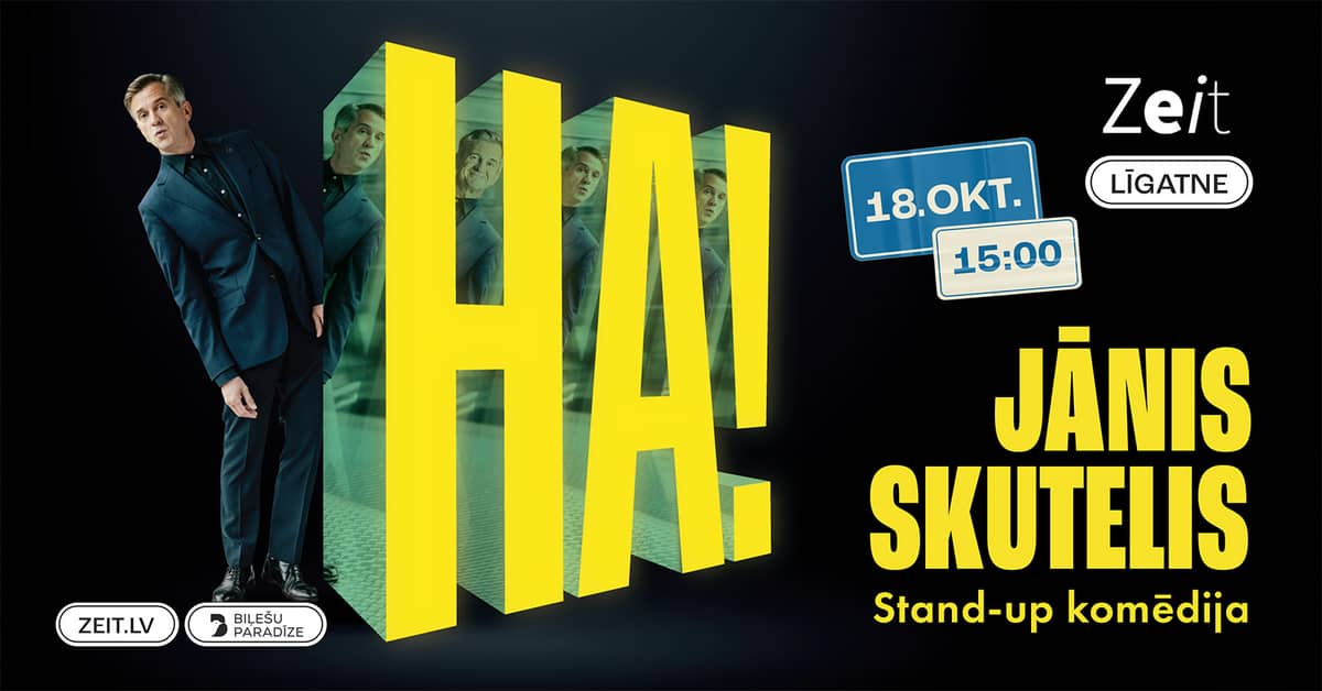 Jānis Skutelis stand-up comedy show “HA!”